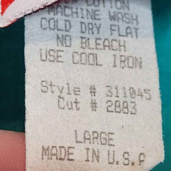 Vintage 80s Button Up Crop Top Short Sleeve Shirt Teal Green Shoulder Pads Large - Picture 4 of 10